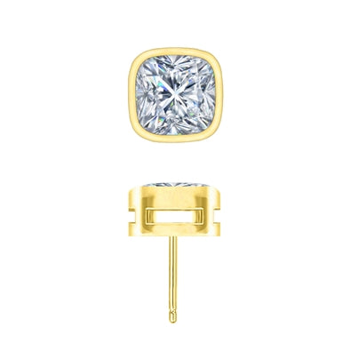 Square Stud Earrings, Gold