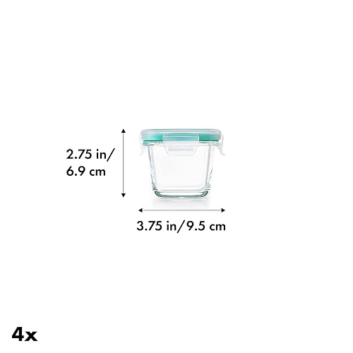 OXO Good Grips 16 Piece Glass Smart Seal Airtight Everyday Container Set & Good Grips 4-Piece Smart Seal Leakproof Mini Glass Container Set