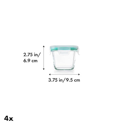 OXO Good Grips 16 Piece Glass Smart Seal Airtight Everyday Container Set & Good Grips 4-Piece Smart Seal Leakproof Mini Glass Container Set