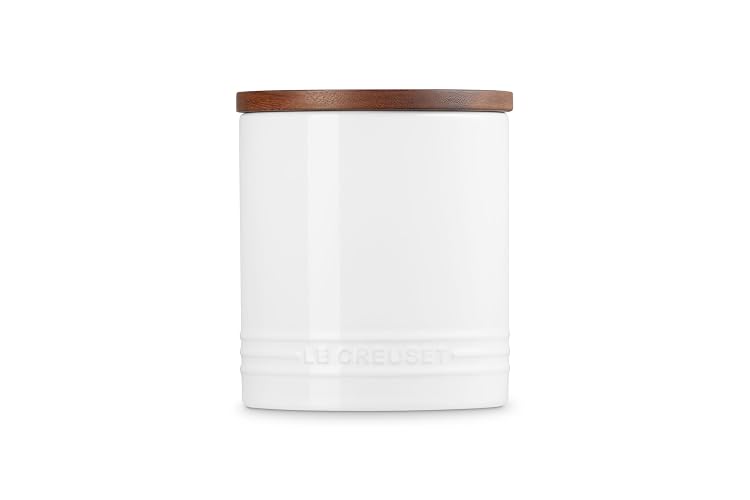 Le Creuset Stoneware Salt Cellar and Storage Canister, 38.4 oz, White