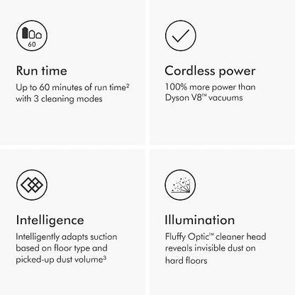 Dyson V15 Detect Cordless Vacuum Cleaner, Yellow/Nickel
