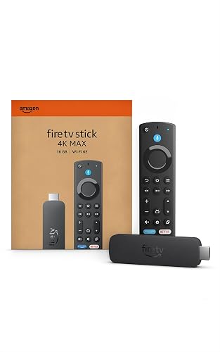 Amazon Fire TV Stick 4K Max (newest model), streaming device, with AI-powered Fire TV Search, supports Wi-Fi 6E, free & live TV without cable or satellite, find shows faster with Alexa+