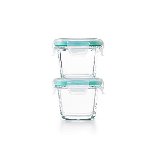 OXO Good Grips 16 Piece Glass Smart Seal Airtight Everyday Container Set & Good Grips 4-Piece Smart Seal Leakproof Mini Glass Container Set