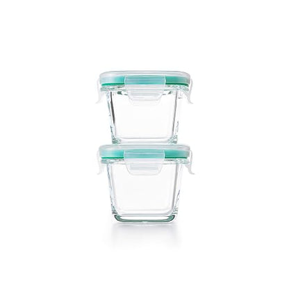 OXO Good Grips 16 Piece Glass Smart Seal Airtight Everyday Container Set & Good Grips 4-Piece Smart Seal Leakproof Mini Glass Container Set