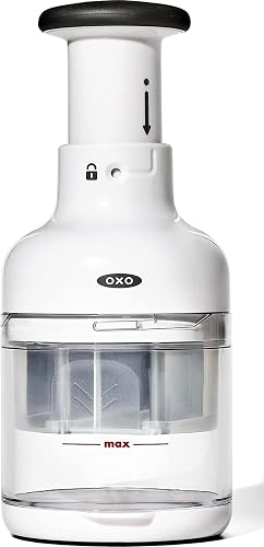 OXO Good Grips Vegetable Chopper with Easy-Grip Handle for Meal Prep | Dices Onions, Peppers & more, Soft Non-Slip Grip, Easy-press Blade, Container Catches Food, Kitchen Meal Prep Tool