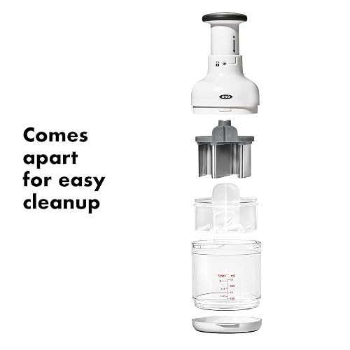 OXO Good Grips Vegetable Chopper with Easy-Grip Handle for Meal Prep | Dices Onions, Peppers & more, Soft Non-Slip Grip, Easy-press Blade, Container Catches Food, Kitchen Meal Prep Tool
