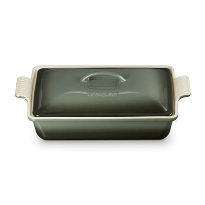 4qt Heritage Stoneware Covered Rectangular Casserole Sea Salt