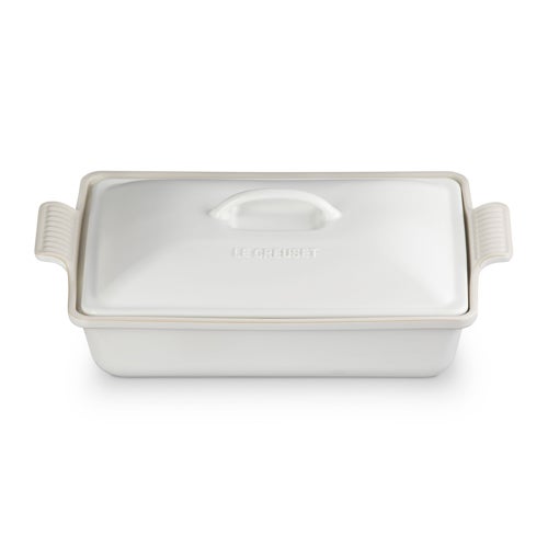 4qt Heritage Stoneware Covered Rectangular Casserole Sea Salt