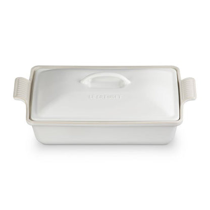 4qt Heritage Stoneware Covered Rectangular Casserole Sea Salt