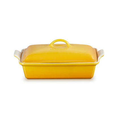 4qt Heritage Stoneware Covered Rectangular Casserole Sea Salt