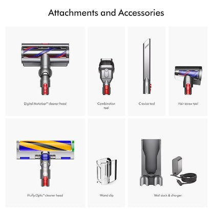 Dyson V15 Detect Cordless Vacuum Cleaner, Yellow/Nickel