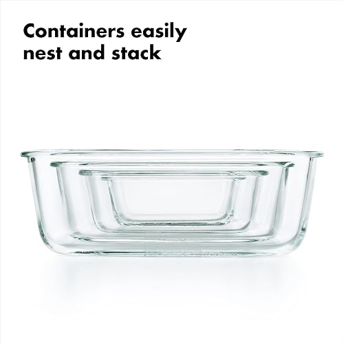 OXO Good Grips 30-Piece Plastic and Glass Food Storage Container Set - Teal | Assorted Sizes, Airtight Food Storage Containers, Ideal for Leftovers & Meal Prep, Microwave, Freezer & Dishwasher Safe