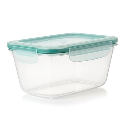 OXO Good Grips 30-Piece Plastic and Glass Food Storage Container Set - Teal | Assorted Sizes, Airtight Food Storage Containers, Ideal for Leftovers & Meal Prep, Microwave, Freezer & Dishwasher Safe