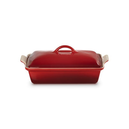 4qt Heritage Stoneware Covered Rectangular Casserole Sea Salt