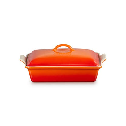 4qt Heritage Stoneware Covered Rectangular Casserole Sea Salt