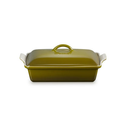 4qt Heritage Stoneware Covered Rectangular Casserole Sea Salt