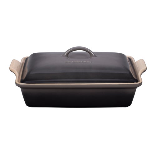 4qt Heritage Stoneware Covered Rectangular Casserole Sea Salt