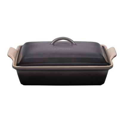 4qt Heritage Stoneware Covered Rectangular Casserole Sea Salt