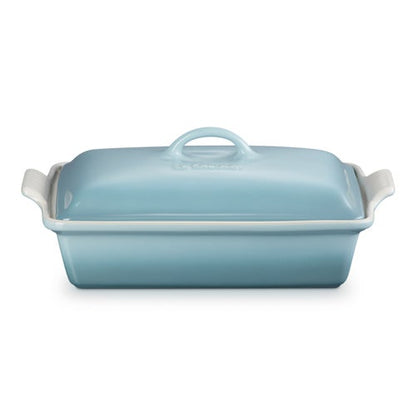 4qt Heritage Stoneware Covered Rectangular Casserole Sea Salt