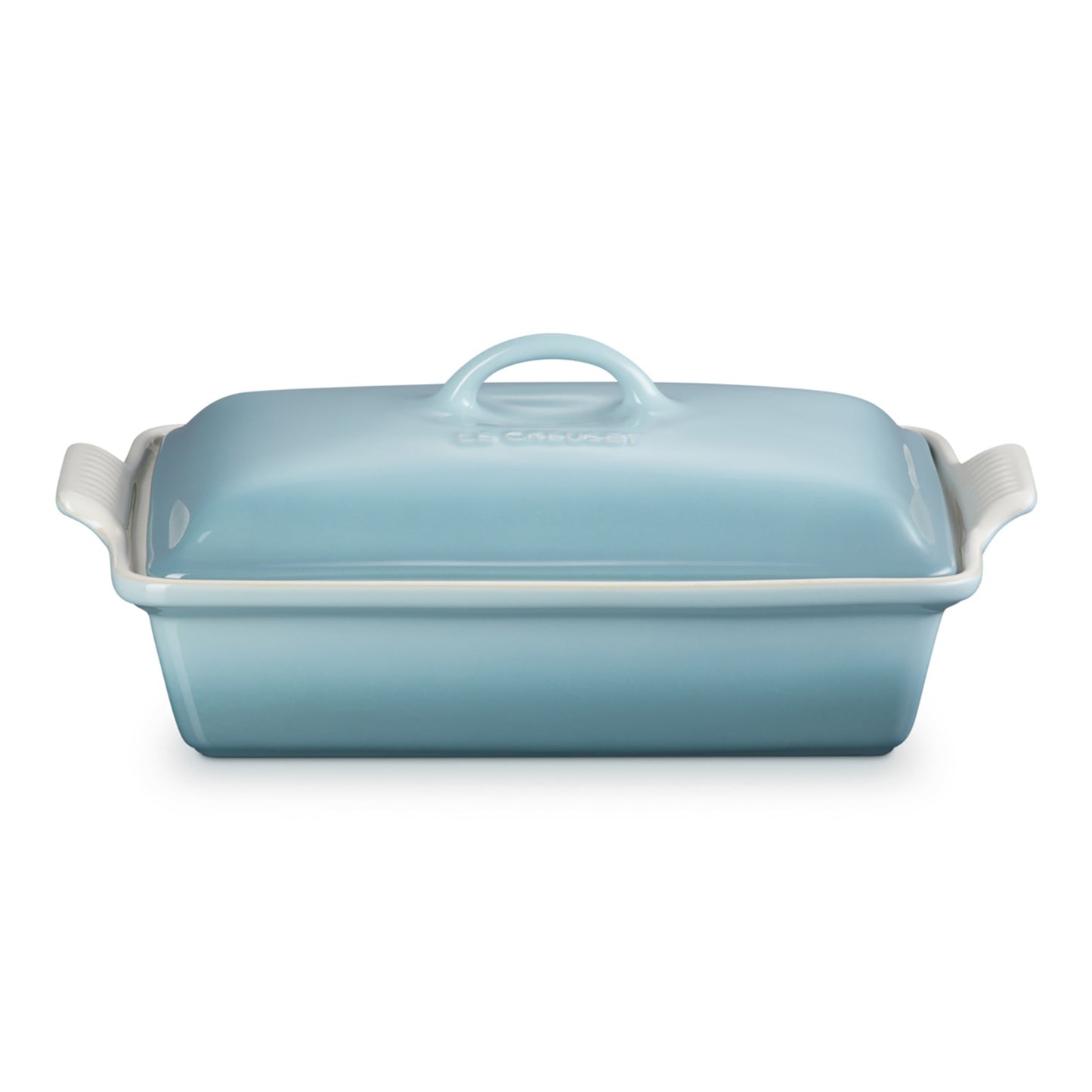 4qt Heritage Stoneware Covered Rectangular Casserole Sea Salt