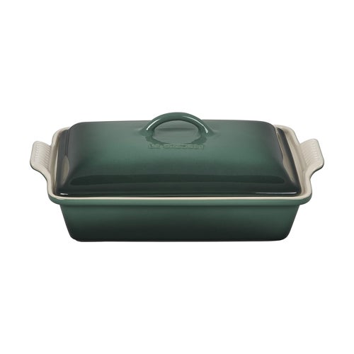 4qt Heritage Stoneware Covered Rectangular Casserole Sea Salt