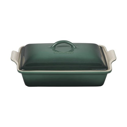 4qt Heritage Stoneware Covered Rectangular Casserole Sea Salt