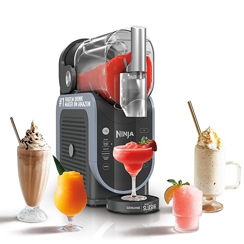 Ninja SLUSHi Professional Drink Maker, 7+ Servings, Black, FS301 | No Ice Needed, 5 Preset programs, Rapid Chill Technology, 7+ Servings, 88-Oz Easy-Fill Vessel, Dishwasher Safe Parts