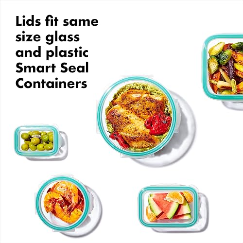 OXO Good Grips 30-Piece Plastic and Glass Food Storage Container Set - Teal | Assorted Sizes, Airtight Food Storage Containers, Ideal for Leftovers & Meal Prep, Microwave, Freezer & Dishwasher Safe