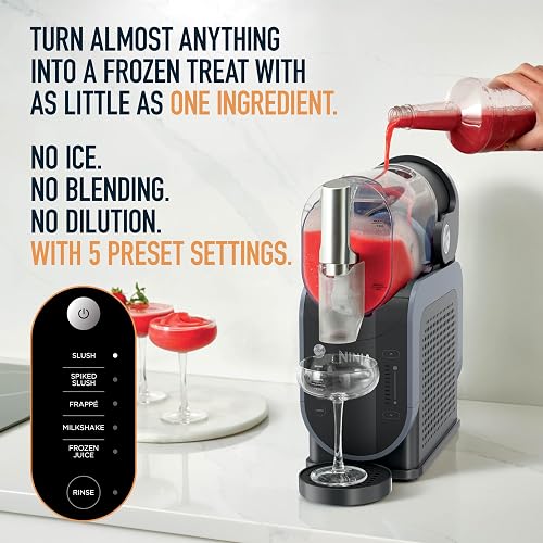 Ninja SLUSHi Professional Drink Maker, 7+ Servings, Black, FS301 | No Ice Needed, 5 Preset programs, Rapid Chill Technology, 7+ Servings, 88-Oz Easy-Fill Vessel, Dishwasher Safe Parts