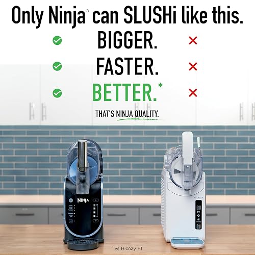 Ninja SLUSHi Professional Drink Maker, 7+ Servings, Black, FS301 | No Ice Needed, 5 Preset programs, Rapid Chill Technology, 7+ Servings, 88-Oz Easy-Fill Vessel, Dishwasher Safe Parts