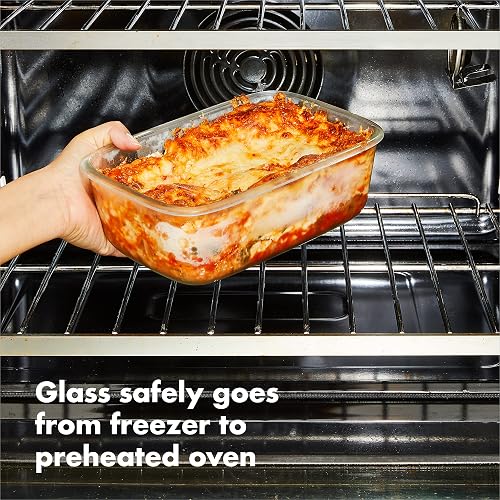 OXO Good Grips 30-Piece Plastic and Glass Food Storage Container Set - Teal | Assorted Sizes, Airtight Food Storage Containers, Ideal for Leftovers & Meal Prep, Microwave, Freezer & Dishwasher Safe
