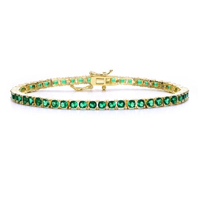 14K Gold Plated Tennis Bracelet - 7"