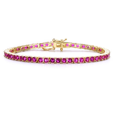 14K Gold Plated Tennis Bracelet - 7"