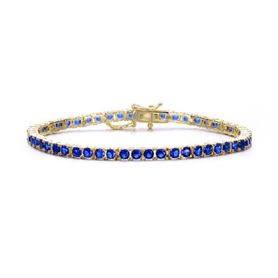 14K Gold Plated Tennis Bracelet - 7"