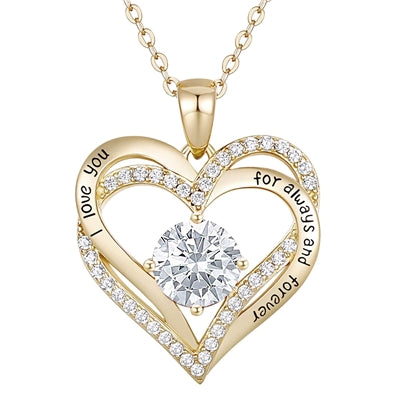 Twin Heart Necklace - 18"