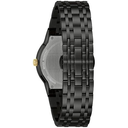 Bulova Men's Modern Tone Stainless Steel 3-Hand Calendar Date Quartz Watch, Diamond Dial