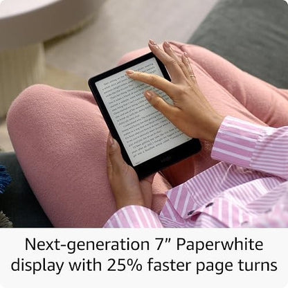 Amazon Kindle Paperwhite Bundle: Includes, Amazon Kindle Paperwhite Signature Edition 32GB | Black, Fabric Cover| Black & Wireless Charging Dock