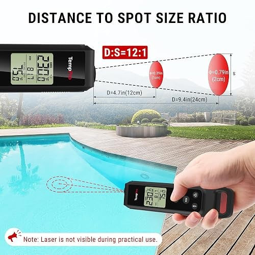 TempPro 2-in-1 Infrared Thermometer Gun with Meat Probe
