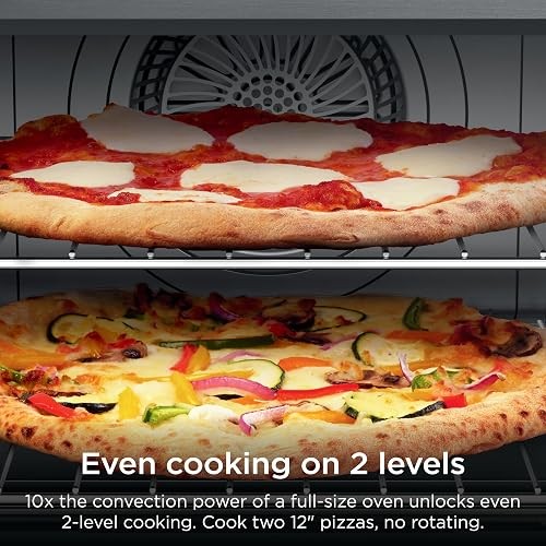 Ninja Prestige Smart XL Countertop Oven, 10-in-1, Stainless Steel, DT501 | Bakes 20 cookies, Fits 12 lb turkey, Air fry, bake, toast, pizza, reheat, 1800W
