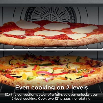 Ninja Prestige Smart XL Countertop Oven, 10-in-1, Stainless Steel, DT501 | Bakes 20 cookies, Fits 12 lb turkey, Air fry, bake, toast, pizza, reheat, 1800W