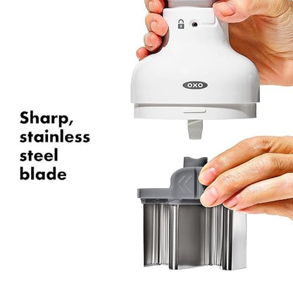 OXO Good Grips Vegetable Chopper with Easy-Grip Handle for Meal Prep | Dices Onions, Peppers & more, Soft Non-Slip Grip, Easy-press Blade, Container Catches Food, Kitchen Meal Prep Tool