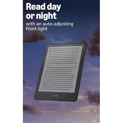 Amazon Kindle Paperwhite Signature Edition 32GB (newest model) – 20% faster with auto-adjusting front light, wireless charging, and weeks of battery life – Metallic Black