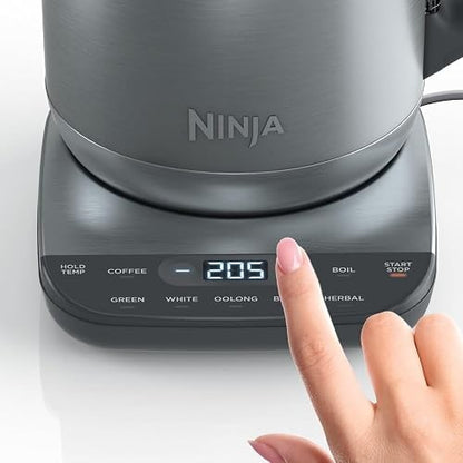 Ninja Precision Electric Kettle, 7-Cup, Rapid Boil, Stainless, KT200
