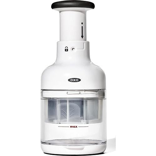 OXO Good Grips Vegetable Chopper with Easy-Grip Handle for Meal Prep | Dices Onions, Peppers & more, Soft Non-Slip Grip, Easy-press Blade, Container Catches Food, Kitchen Meal Prep Tool
