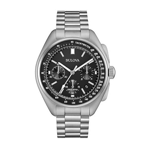 Bulova Men's Archive Series Lunar Pilot 6-Hand Chronograph High Performance Quartz Stainless Steel, Sapphire Crystal Style: 96B258