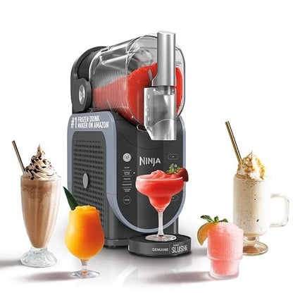 Ninja SLUSHi Professional Drink Maker, 7+ Servings, Black, FS301 | No Ice Needed, 5 Preset programs, Rapid Chill Technology, 7+ Servings, 88-Oz Easy-Fill Vessel, Dishwasher Safe Parts