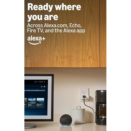 Amazon Echo Dot (newest model) - Vibrant sounding speaker, Designed for Alexa+, Great for bedrooms, dining rooms and offices, Charcoal