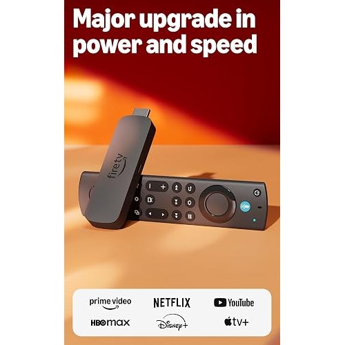 Amazon Fire TV Stick 4K Max (newest model), streaming device, with AI-powered Fire TV Search, supports Wi-Fi 6E, free & live TV without cable or satellite, find shows faster with Alexa+