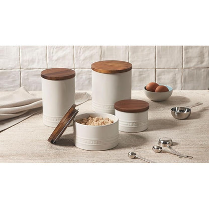 Le Creuset Stoneware Salt Cellar and Storage Canister, 38.4 oz, White
