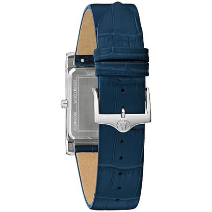 Bulova Men's Classic Sutton 3-Hand Calendar Quartz Leather Strap, Patterned Dial, Sapphire Crystal, 29 x 41mm